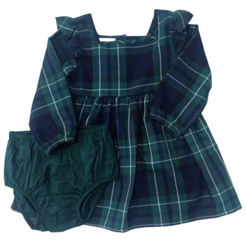 Baby Girls Plaid Ruffle Dress