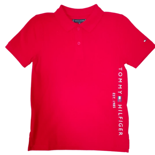 Camiseta Tommy  Roja Estampado Lateral