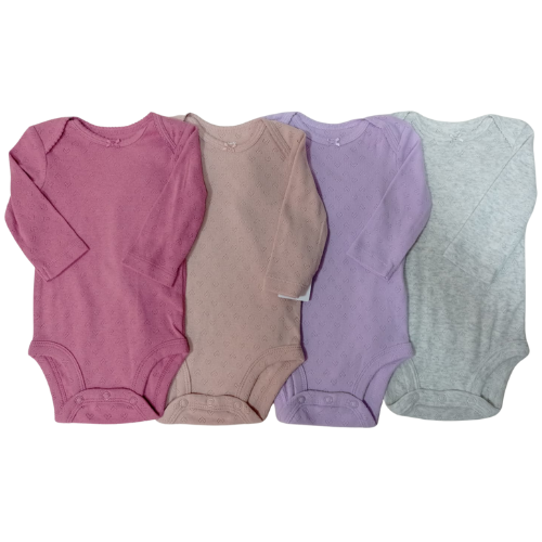 Baby 4-Pack Long Sleeve Orginal Bodysuits Girl